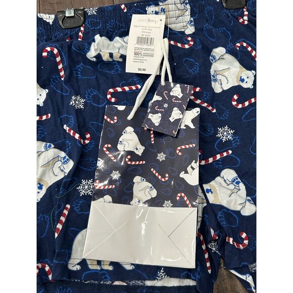 West Loop Holiday Boxer Shorts Blue Sz XXL Polar Bear Candy Cane Print Comfy NWT - Picture 7 of 10